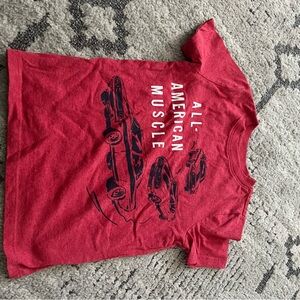 Old Navy Red Tee with Car Graphic